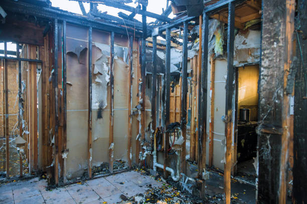 Professional Fire Damage Restoration technician working in St. Clair, MI